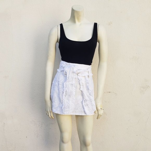 Jazmin Chebar Linen Mini Skirt